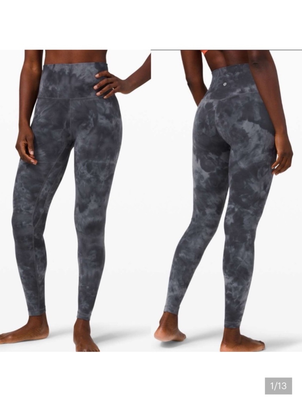 Lululemon Align Pant 26” Diamond Dye Pitch Grey Graphite Grey Leggings Sz 6